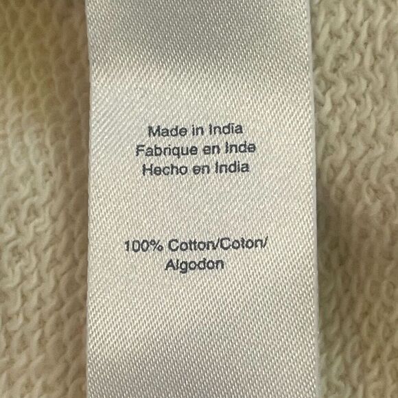 Sperry Woman’s Gray & Cream Side Striped 100% Cotton Crew Neck Sweatshirt Sz S D - Picture 5 of 6